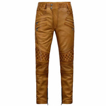 Men's Burnt Brown Leather Pant