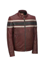 Mens Retro Red Waxed Jacketage