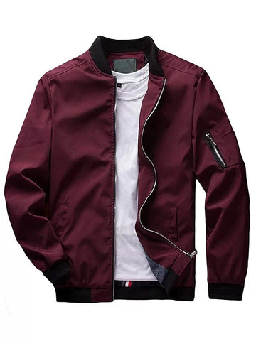 MENS SLIM FIT BOMBER JACKET
