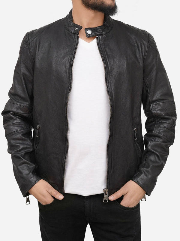 Roman Sheepskin Leather Biker Jacket