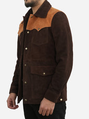 Jonathan Brown Suede Cowboy Leather Jacket