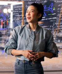 Yun Jee Kim Lift Movie Mi-Sun Green Bomber Jacket