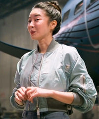 Yun Jee Kim Lift Movie Mi-Sun Green Bomber Jacket