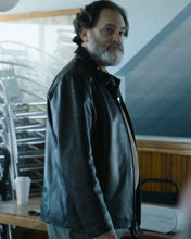 Michael Stuhlbarg The Instigators 2024 Black Leather Jacket