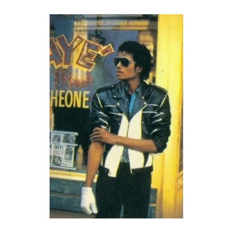 Michael Jackson Pepsi Commercial Ad Black White Vintage Leather Men's Jacket