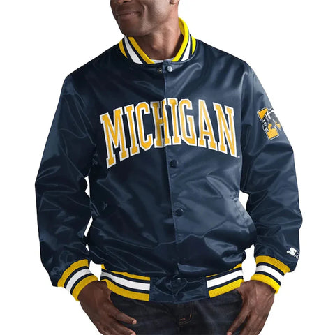 Michigan Wolverines O-Line Satin Jacket
