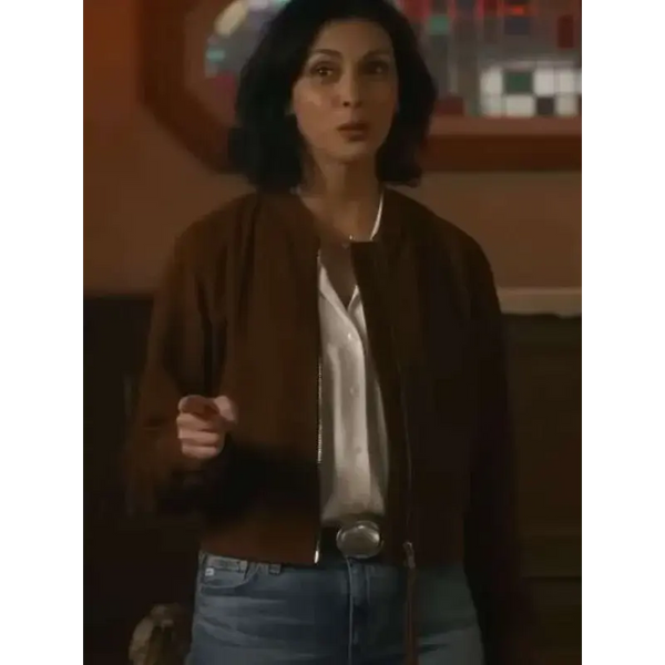 Sheriff Country Morena Baccarin Brown Suede Leather Jacket