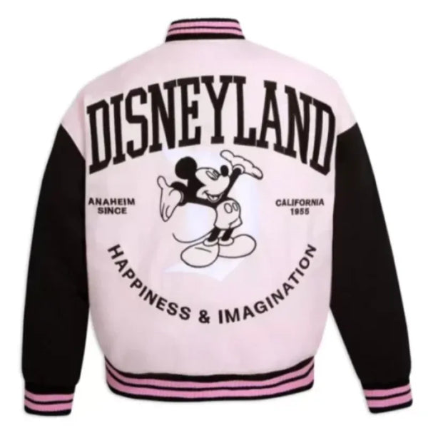 Disneyland Mickey Mouse Pink Varsity Jacket