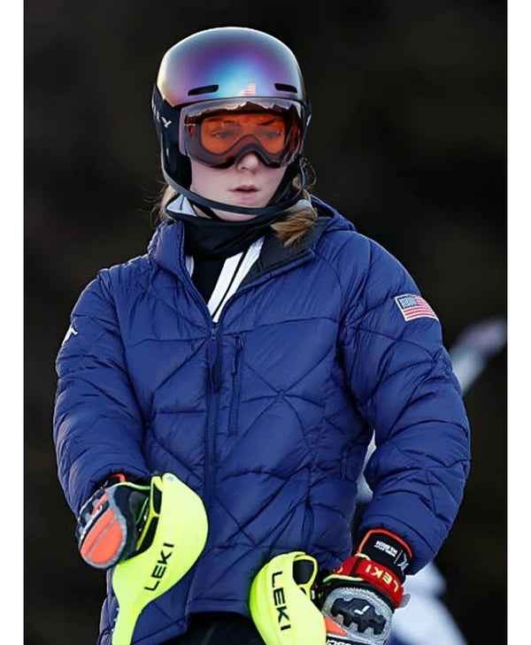 Mikaela Shiffrin Team USA Blue Puffer Jacket