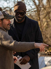 Mike Colter Alarum 2025 Black Wool Coat
