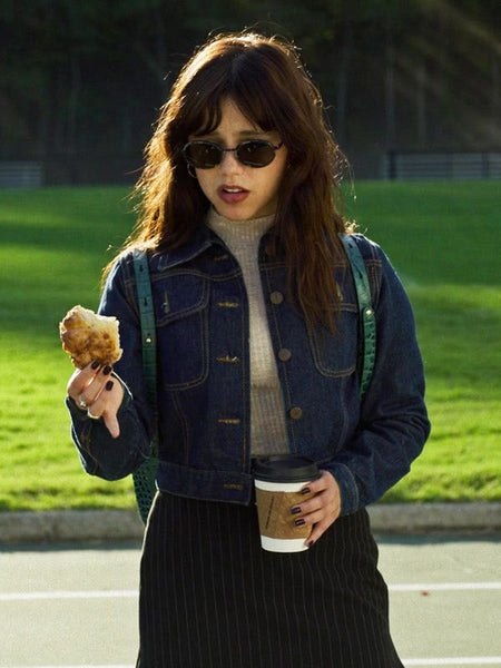 Miller’s Girl Jenna Ortega Blue Denim Jacket