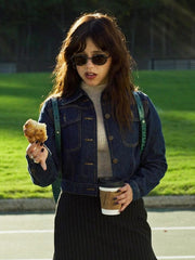Miller’s Girl Jenna Ortega Blue Denim Jacket