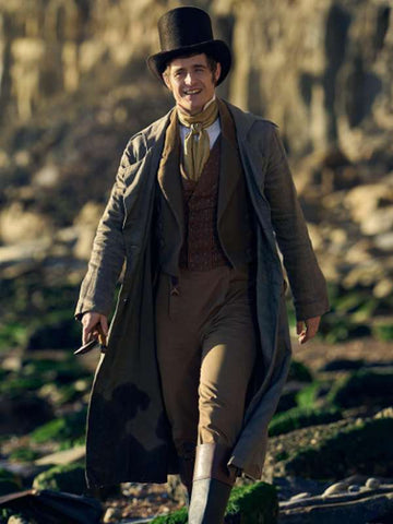 Max Irons Miss Austen Grey Trench Coat