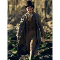 Max Irons Miss Austen Grey Trench Coat