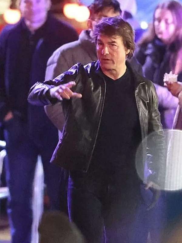 Tom Cruise Mission Impossible The Final Reckoning Black Leather Jacket