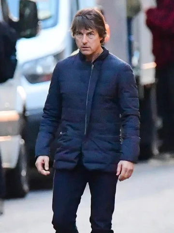 Mission Impossible 8 Tom Cruise Blue Puffer Jacket