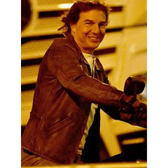 Tom Cruise Mission Impossible The Final Reckoning Brown Leather Jacket