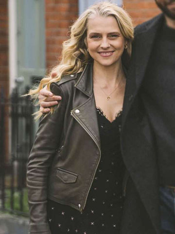 Teresa Palmer Mix Tape Black Leather Jacket