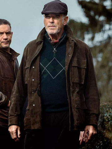 Conrad Harrigan MobLand Brown Suede Leather Jacket