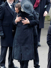 Maeve Harrigan MobLand  Black Leather Coat