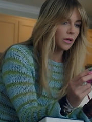 Kaitlin Olson High Potential S01 Blue Green Striped Sweater
