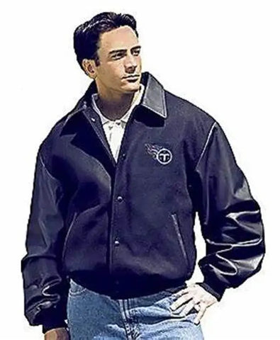 Mose Ferry Tennessee Titans Black Varsity Jacket