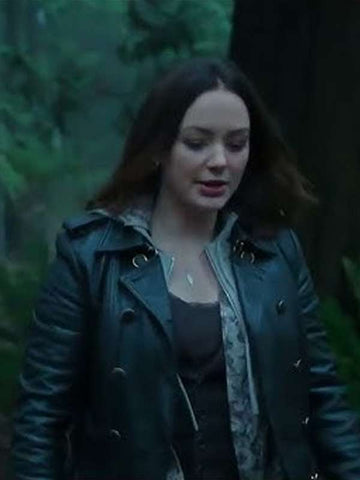 Scylla Ramshorn Motherland Fort Salem S03 Black Leather Coat