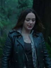 Scylla Ramshorn Motherland Fort Salem S03 Black Leather Coat