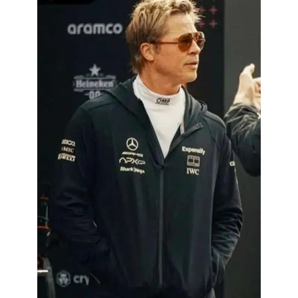 Brad Pitt F1 2025 Black Hoodie