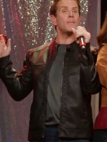 Joey McIntyre Jingle Bell Love 2024 Black Leather Jacket