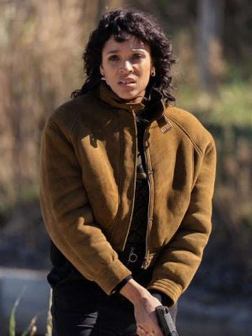Last Bullet  Stéfi Celma Brown Suede Leather Jacket