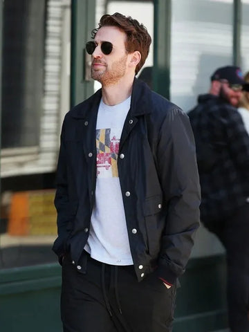 Chris Evans Materialists 2024 Blue Jacket
