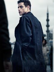 The Amateur 2025 Rami Malek Black Coat