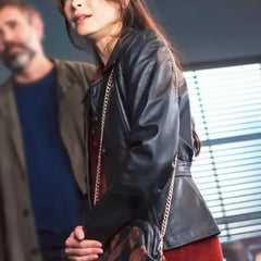 Murder in a Small Town Kristin Kreuk Black Leather Jacket