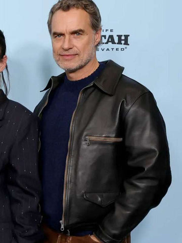 Murray Bartlett Opus Premiere Night Leather Jacket