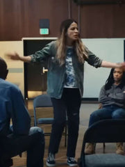 Natalie Morales My Dead Friend Zoe 2025 Grey Jacket