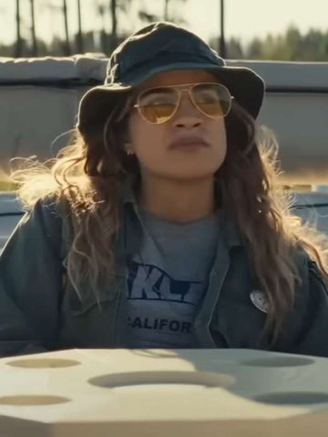 Natalie Morales My Dead Friend Zoe 2025 Grey Jacket