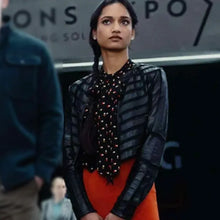 Amita Suman NCIS Tony and Ziva Striped Leather Jacket