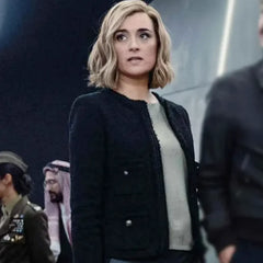 NCIS Tony and Ziva Cote de Pablo Black Tweed Jacket