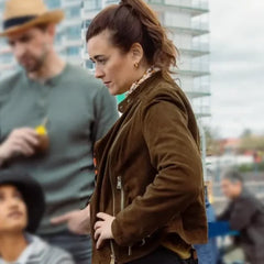 NCIS Tony and Ziva Ziva David Suede Leather Jacket