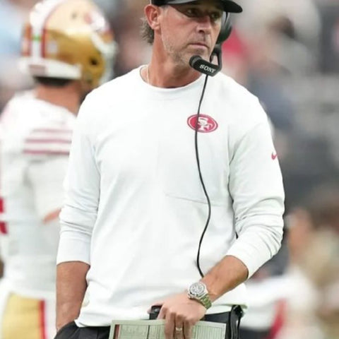 Kyle Shanahan NFL White 49ers Sweatshirt
