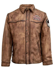 NHSFR  Brown Leather Jacket