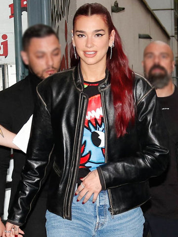 Dua Lipa 2024 NRJ Radio Studio Black Jacket