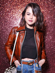 NYFW Show Selena Gomez Leather Jacket