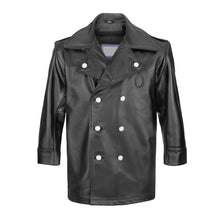 NYPD Cowhide Genuine Leather Long Jacket
