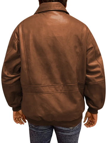 Nadia Turner Brown Leather Bomber Jacket