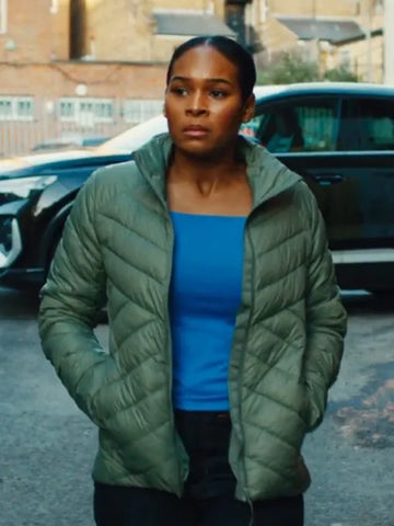 Nadine Mills Supacell S01 Green Jacket
