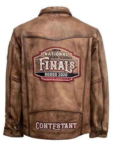 NHSFR  Brown Leather Jacket