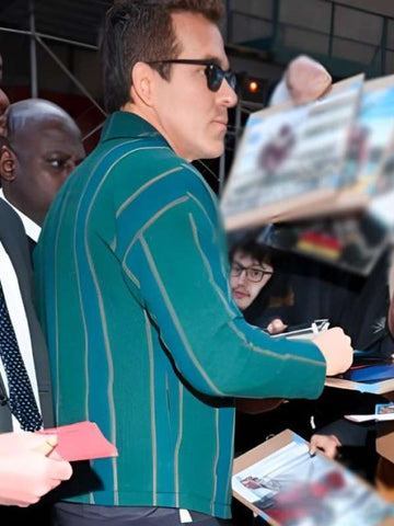 Street Style 2025 Ryan Reynolds Green Jacket