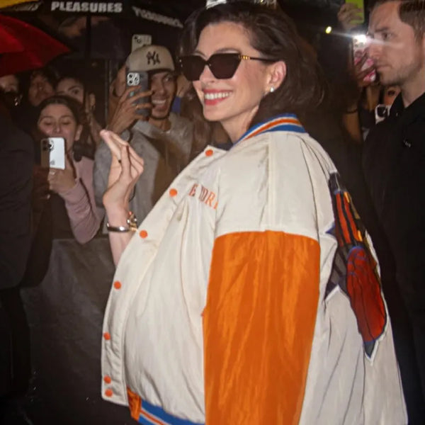 Anne Hathaway Knicks Varsity Jacket